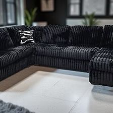 Austin Sectional (Black) - Shop Now Pay Later - Same Day Delivery