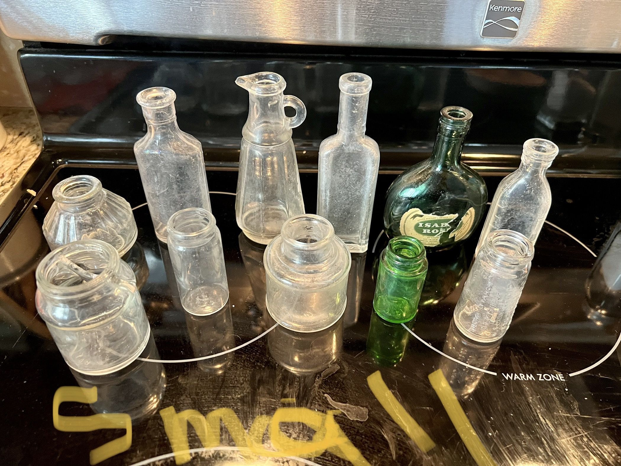 Large Variety of Antique Bottles.Clorox, Milk, Liquor, Medicine Pricing in Description. Mandarin PU