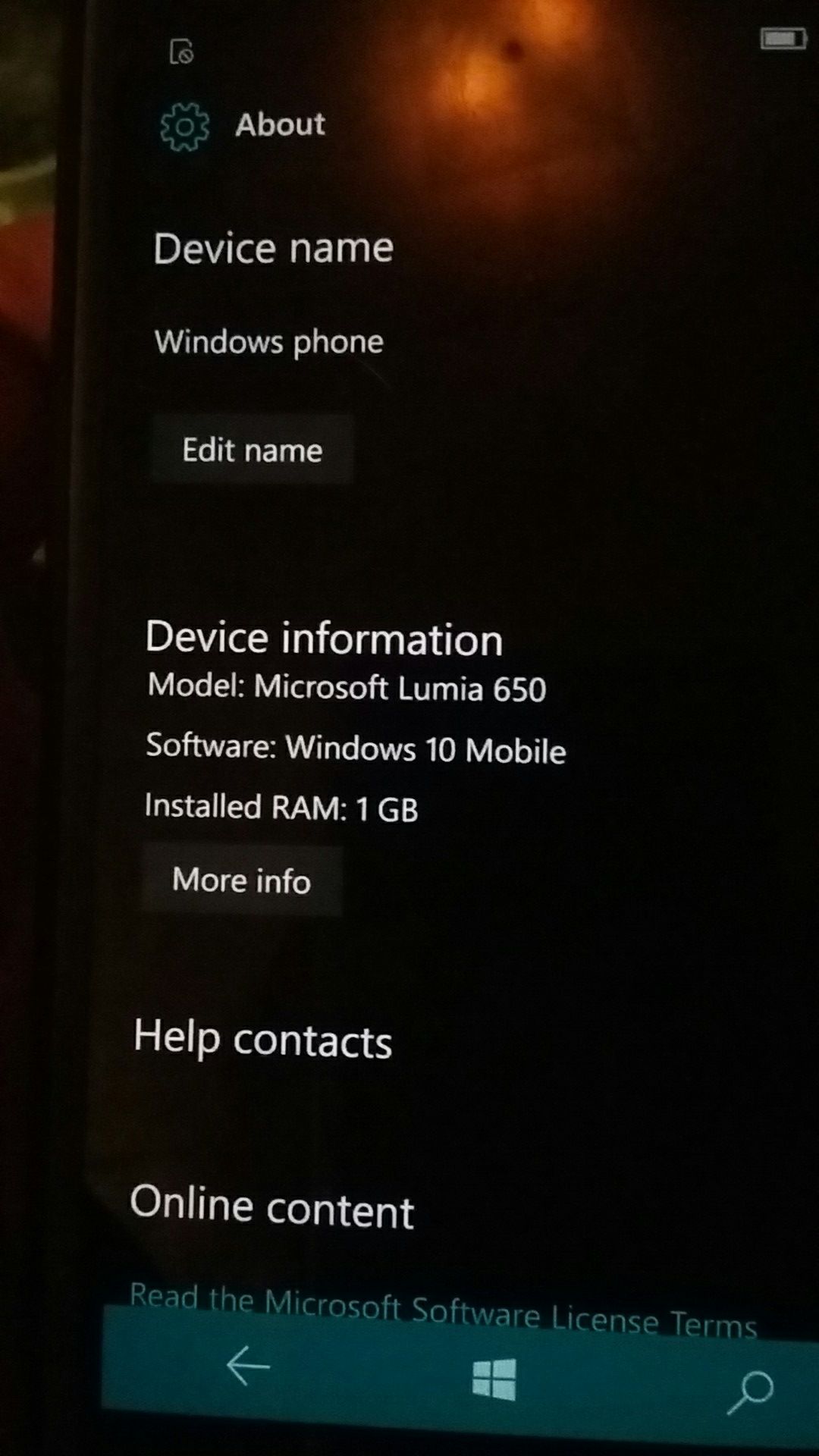 Windows 10 Microsoft Lumia 650