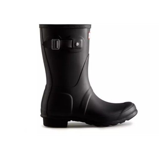 WFS1000RMA HUNTER Women's Original Short Rain Boot Black Matte 10