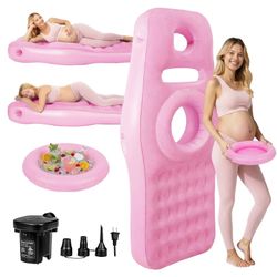 Inflatable Pregnancy Pillow With Belly & Head Hole, Prone Pregnancy Pillow For Stomach Sleepers, Belly Pillow Pregnancy Mattress For Pregnant Women, M