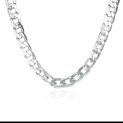S925 10mm Curb Chain Necklace 