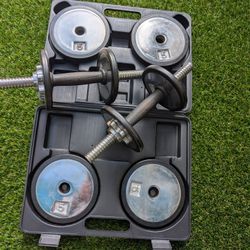 Pre-owned Chrome Adjustable Dumbbell Set
