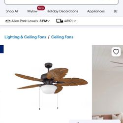 HARBOR BREEZE 52inch LEAF FAN