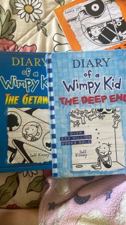 diary of a Wimpy kid books 15 and 12 hard cover