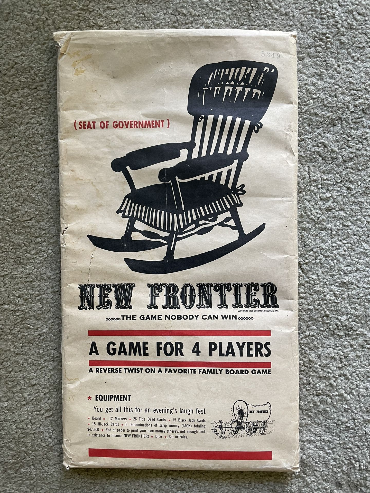 JFK “ NEW FRONTIER” BOARD GAME, 1962