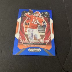 2021 Prizm Draft Pick Trevor Lawrence  Rookie All American Blue Pulsar  6/199