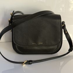 Authentic Marc Jacobs New York Mini Rider Flap Crossbody Bag Black