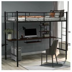 Twin size loft bed frame