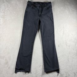 Mother Jeans Womens 27 Black The Insider Crop Step Fray Not Guilty Raw Hem#1333