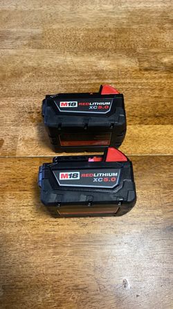 Milwaukee M18 RedLithium XC5.0 Battery Pack x2