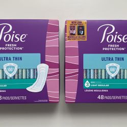 Poise Ultrathin pads 48 count