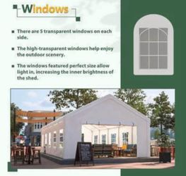New in Box Heavy Duty Party Tent 16x32FT Large Event Tent w/ 3 Storage Bags & Removable Side Walls