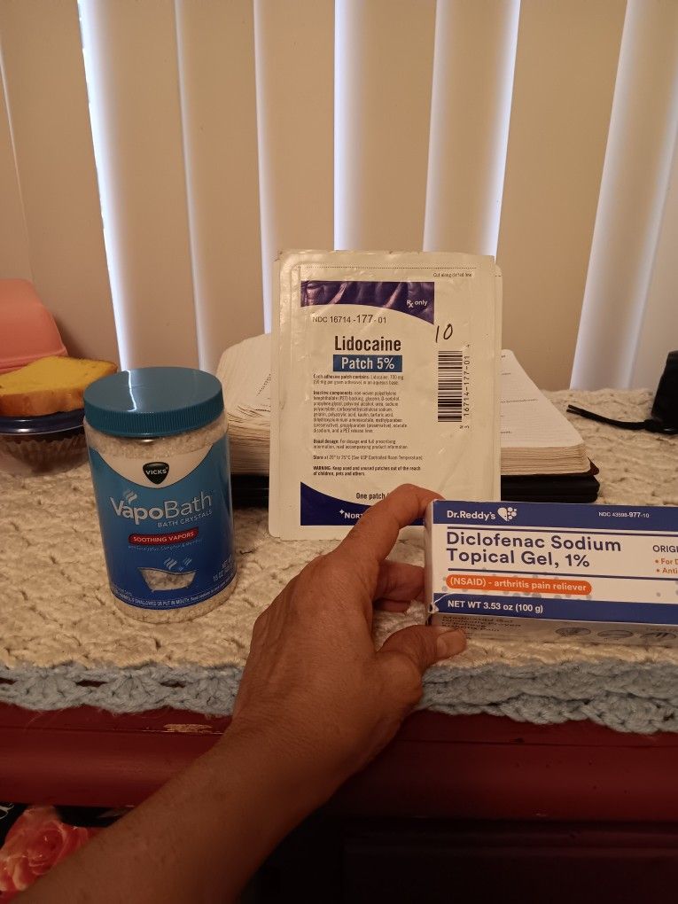 Vapo Bath Crystal Lidocaine N Diclofenac Topical Gel 1% Patch New