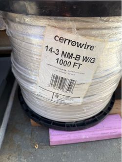 Electric wire 14/3 1000’  New $310