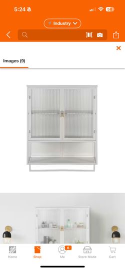 24 in. W x 9 in. D x 31 in. H Bathroom Storage Wall Cabinet in White with an Open Shelf and Towel Rack