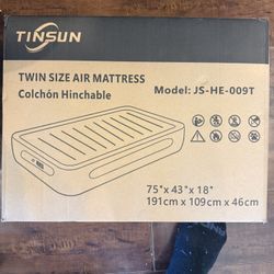 18” Twin Air Mattress 3Min Fast Inflatable Self Inflating Mattress Deluxe Blow Up