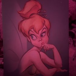 tinker bell cartoon canvas