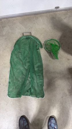 Extra large Galvanized wire mesh catch bag and small belt