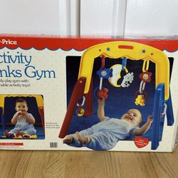 Vintage 1991 New In Box Fisher-Price Baby Activity Links Gym Hey Diddle Diddle Animals Mirror Moon Cute