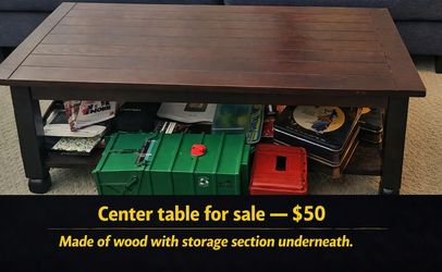 Wooden center table for sale
