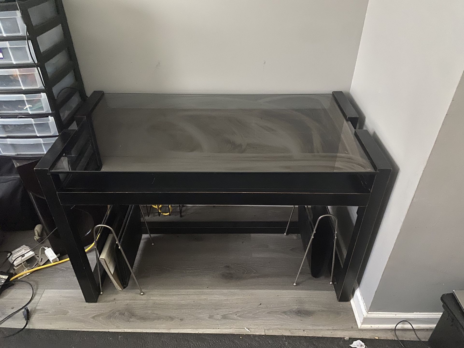 Glass Top Office Desk