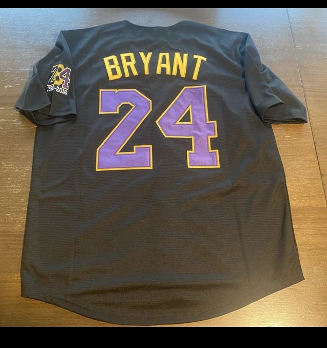 Kobe Bryant LA Lakers Los Angeles Lakers Baseball Jersey NBA Basketball Medium M