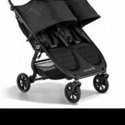 Baby Jogger City Mini GT2 All-Terrain Double Stroller, Jet Black, Perfect for Newborn and Toddler, Item458158