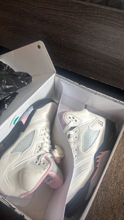 Air Jordan 5 White Pink Sneakers