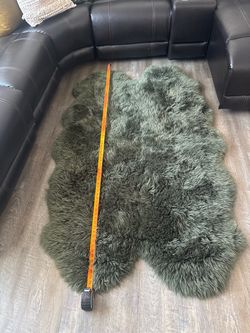 Sage green rug