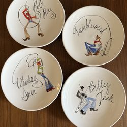 Pottery barn cocktail Plates 