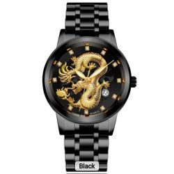 Black / Gold Colored Dragon Watch 