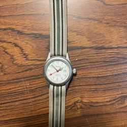 Jules Borel & Co. NOS Mallard Combat Watch White Dia  New Battery