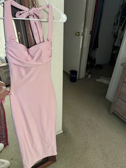 Pink long dress