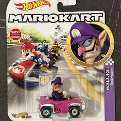 Mattel Hot Wheels Die-Cast Car - Mario Kart Nintendo Waluigi Badwagon - New NIB