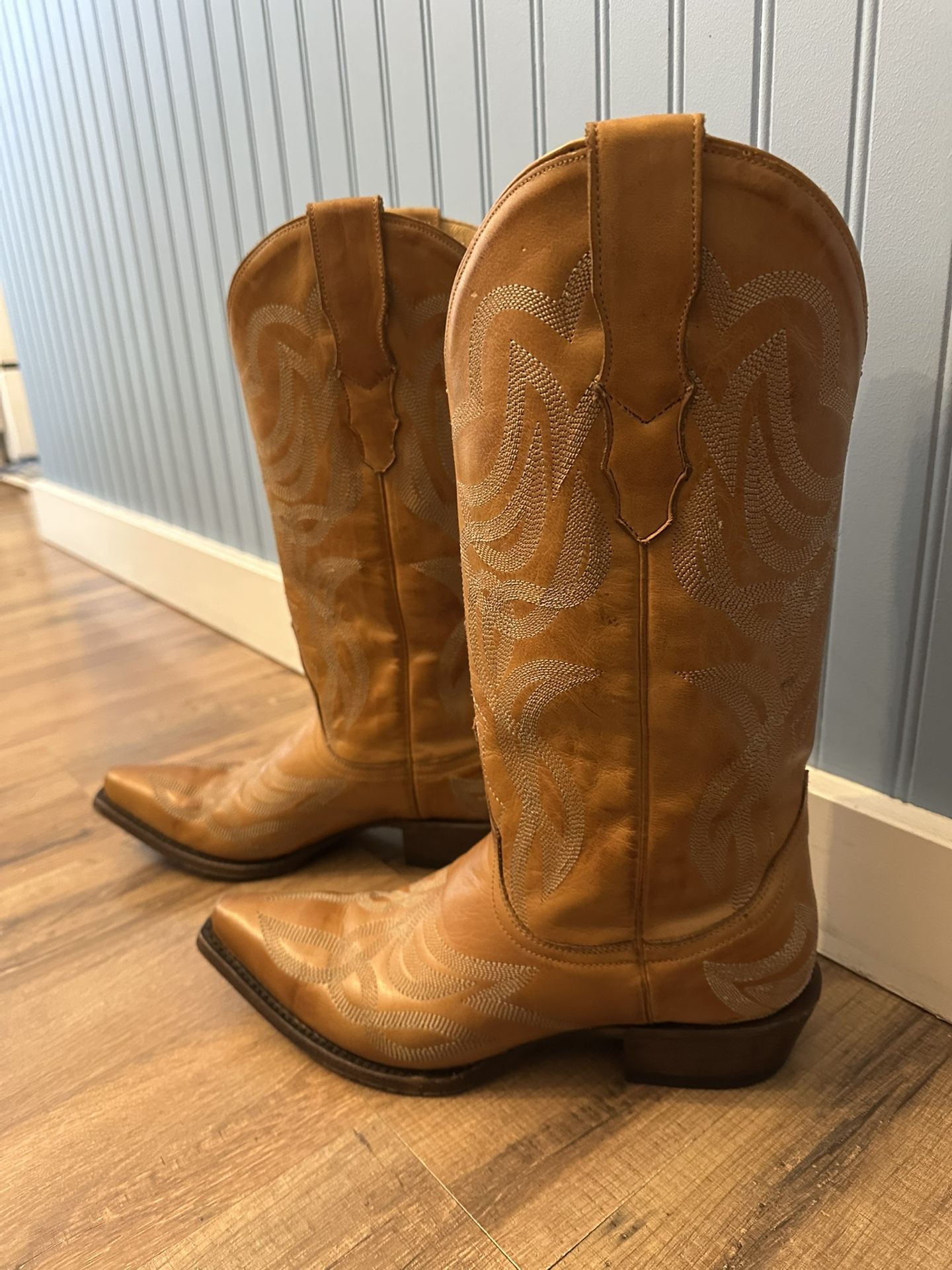 STETSON LEATHER COWBOY BOOTS 