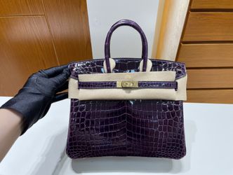 Limited Edition Hermes Birkin 25cm 🌟 - Genuine Himalaya Niloticus Crocodile