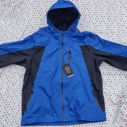 All Terrain Gear by Wrangler Men's  Size 2XLTall Blue Rain Jacket