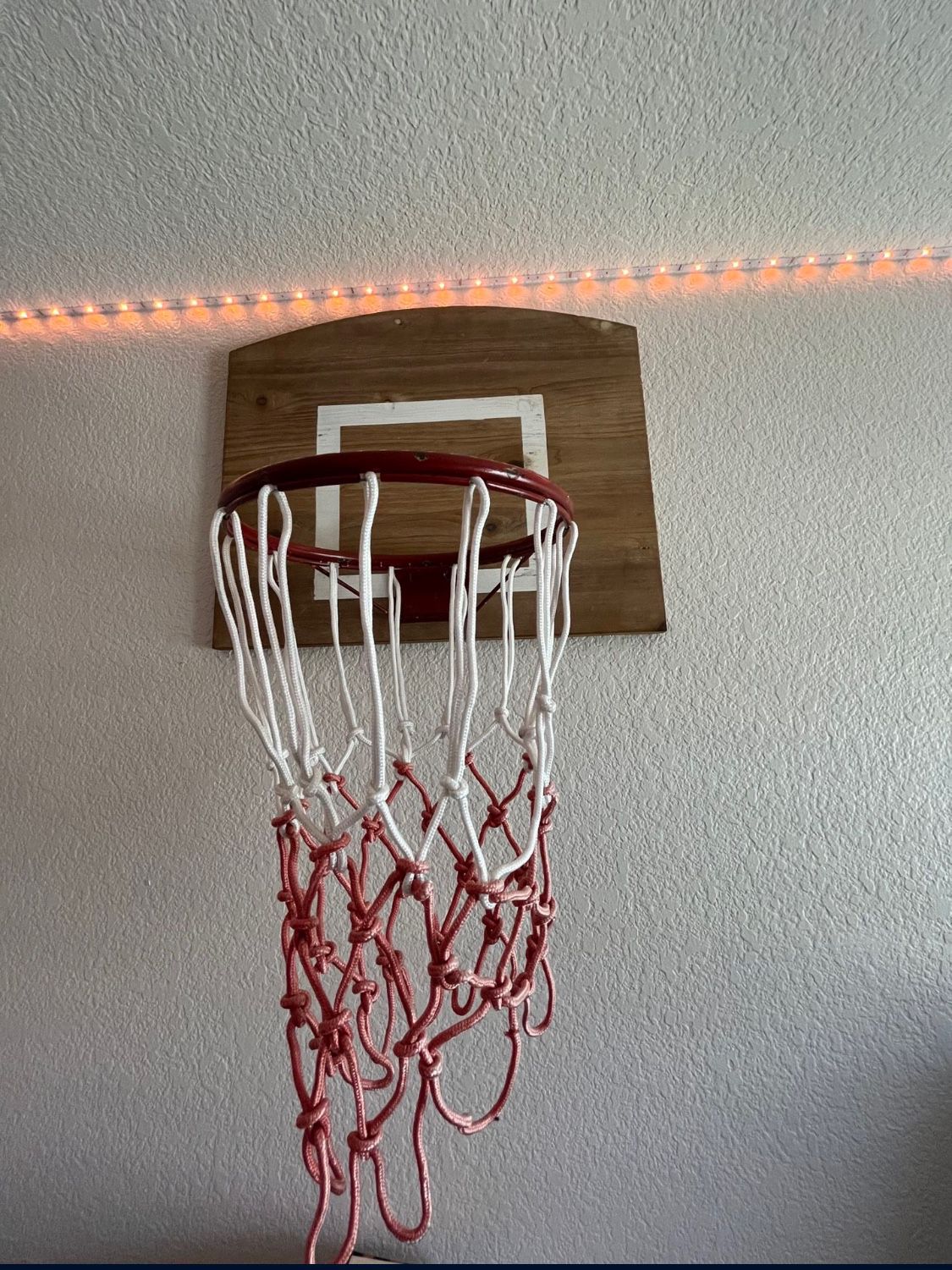Rustic Wood Basketball Hoop Fully Functional Decor