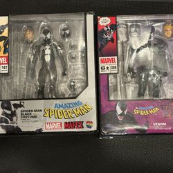 Mafex 147 Black Suit Spiderman And Venom Bundle 