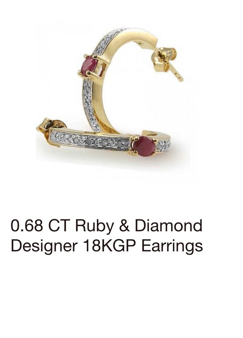 Ruby And Diamond Earrings