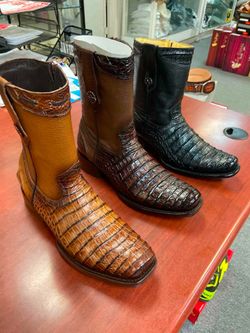 Nuevas botas vaqueras de piel con cierre horma Dubái