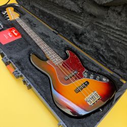 2015 Fender American Standard Jazz Bass 3-Tone Sunburst w/OSHC