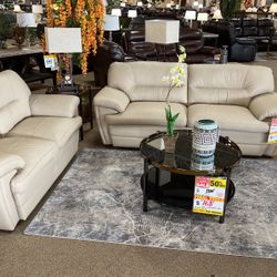 Italian Leather Sofa Loveseat Take Home Today 