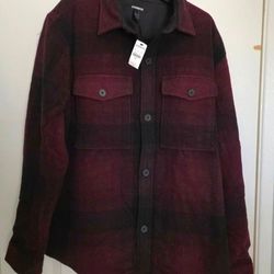 Men's Express flannel jacket XL new