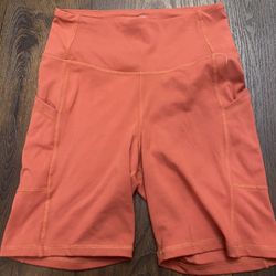 Womans Burnt Orange Body Glove Spandex Shorts Size Medium #15