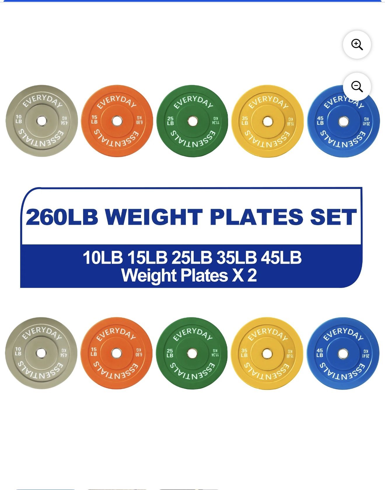 BalanceFrom Olympic Bumper Plate Weight Plate with Steel Hub, Color Coded, 260 lbs Set, Multiple Package