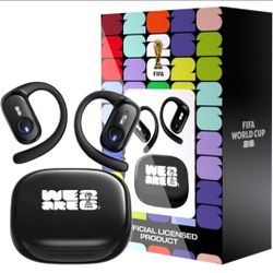FIFA 2026 AI Translation Earbuds Real Time - Open-Ear Hook Earbuds, Bluetooth 6.0 Wireless Translator Headphones, 30H Playtime, IPX5 Waterproof, for T