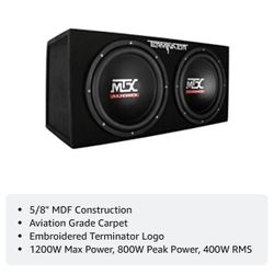 Dual 12 Inch Sub Enclosure