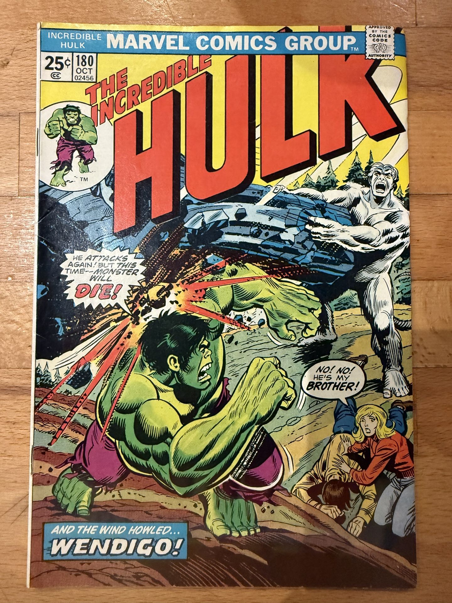 1974 Marvel Comics Incredible Hulk Wolverine #180 and #181 SET